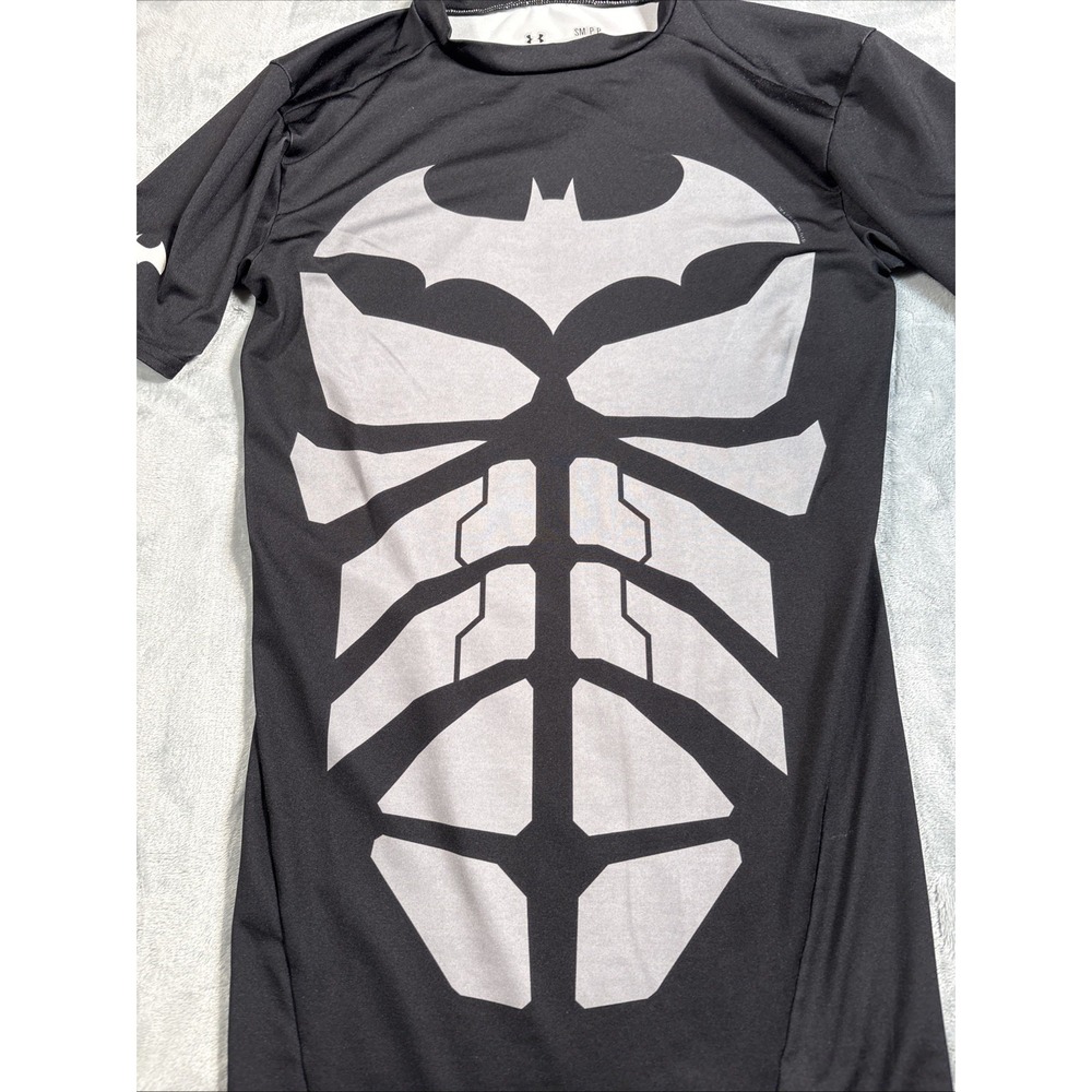 Under Armour Shirt Mens Small Black Batman Alter Ego HeatGear Compression Muscle - Picture 2 of 11